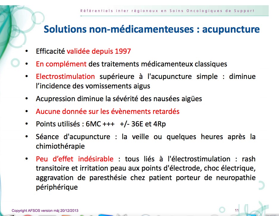 Suites de soins de la chimiothérapie en Cancérologie et ...